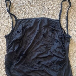 Zara Black Crop Tank Top